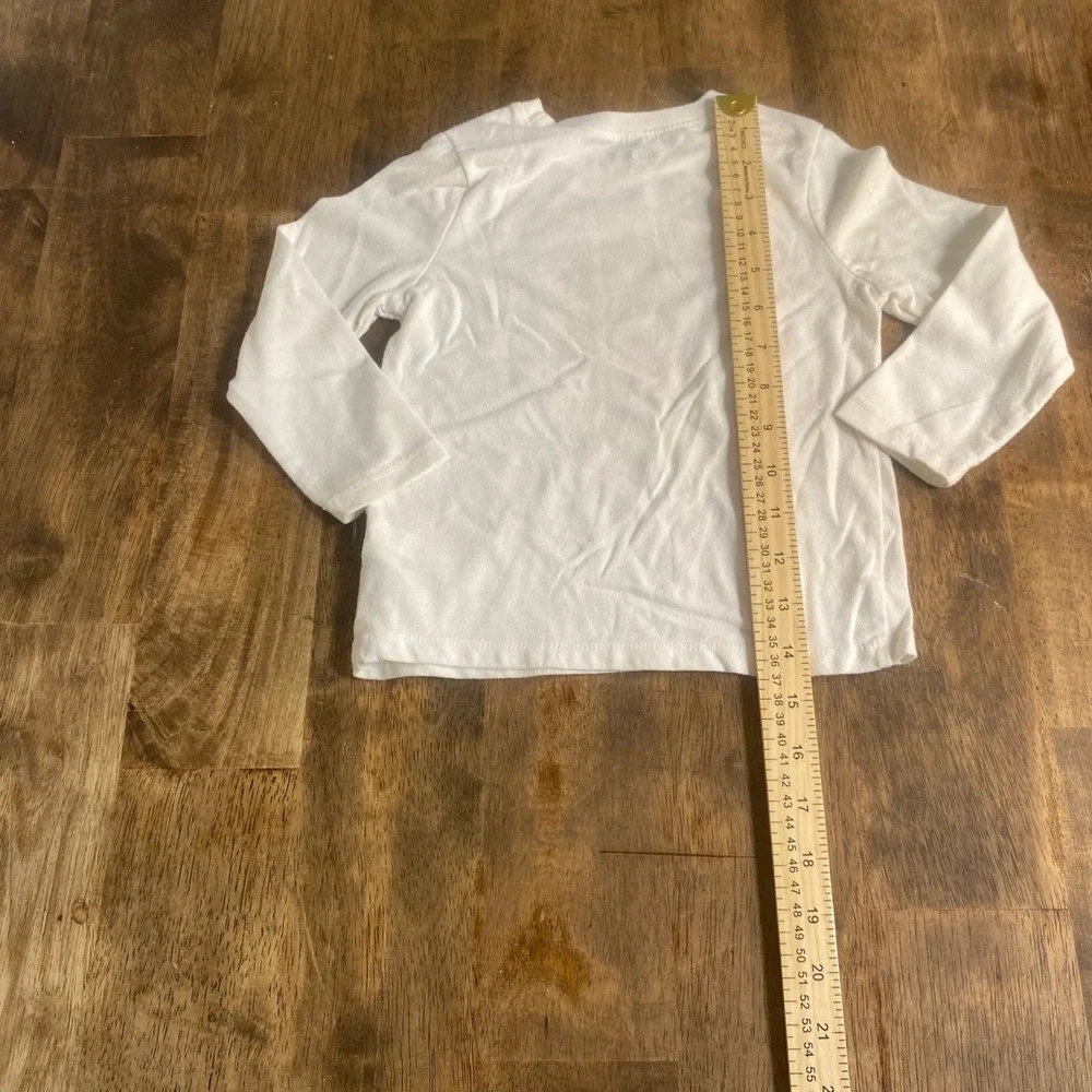 Old Navy Graphic Tee‎ Kids White Twinkle Toes Ballerina Long Sleeve SIZE 3T